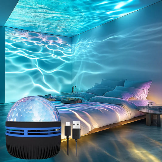 Starry Night Sky Projector – RGB LED Galaxy Light with Remote (Water Ripples Effect)